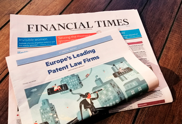 2019 - Financial Times ranks ABG Intellectual Property as the only Spanish IP firm in “Europe’s Leading Patent Law Firms 2019