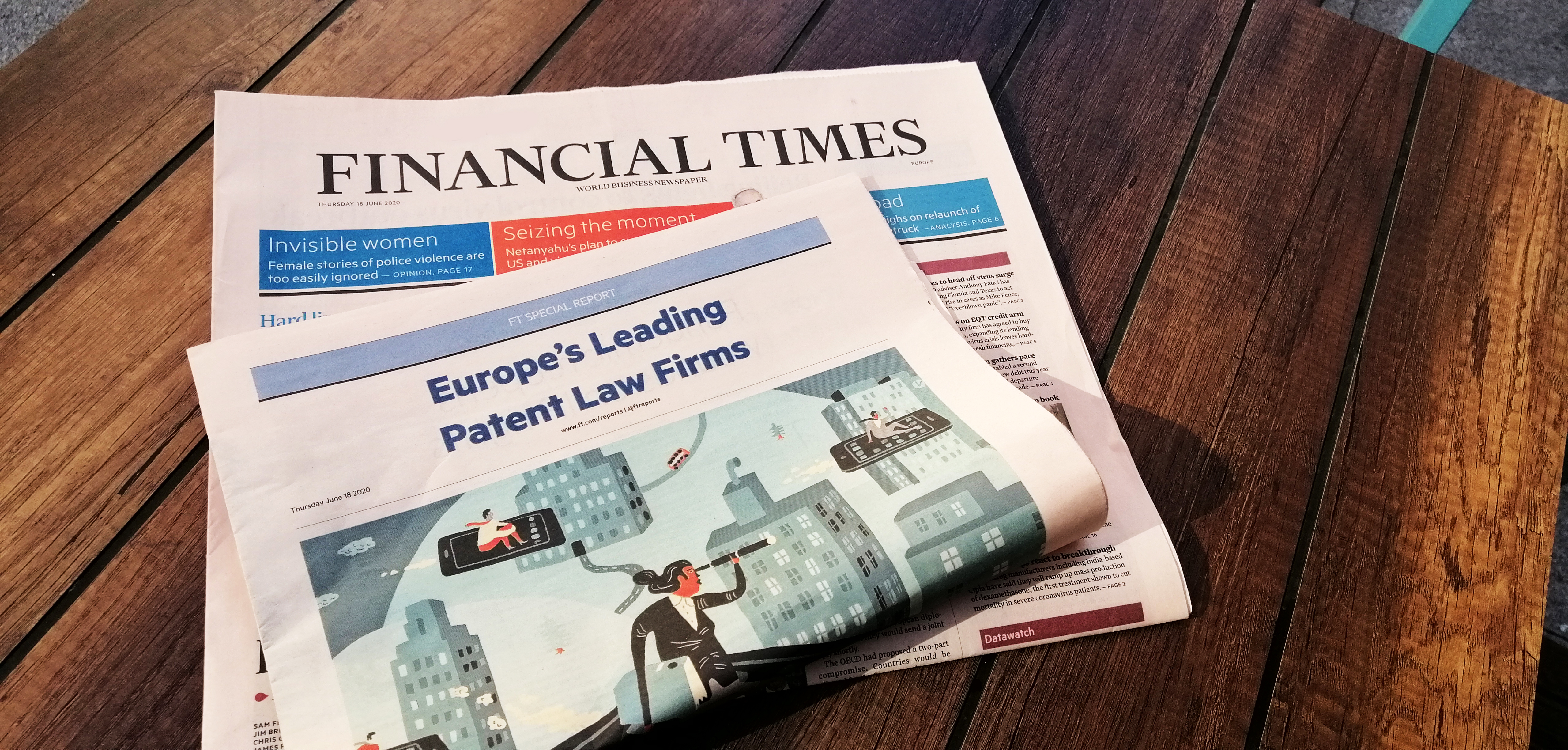 2019 - Financial Times menciona a ABG Intellectual Property al seu article “Europe’s Leading Patent Law Firms 2019”