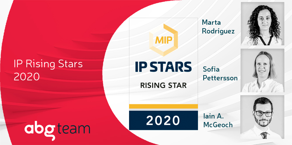 Managing IP recognises the ABG IP team and includes 3 Rising Stars in its rankings