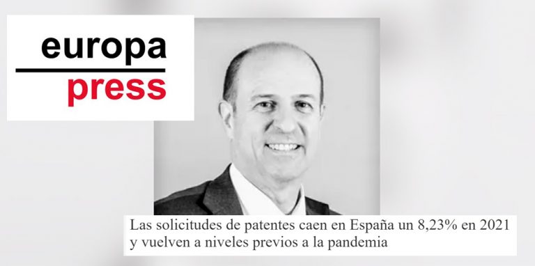 Europa Press | Juan Arias analiza los datos sobre solicitudes de patente ante la OEPM en 2021