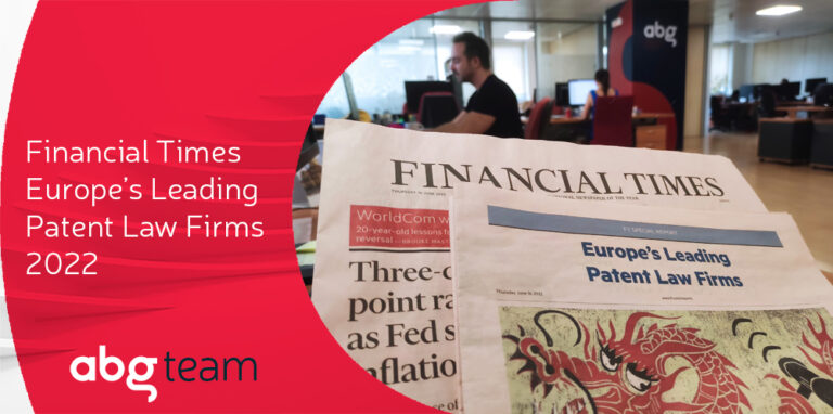 Més informació sobre l'article Financial Times inclou a ABG IP entre els millors despatxos de patents d’Europa per quart any consecutiu