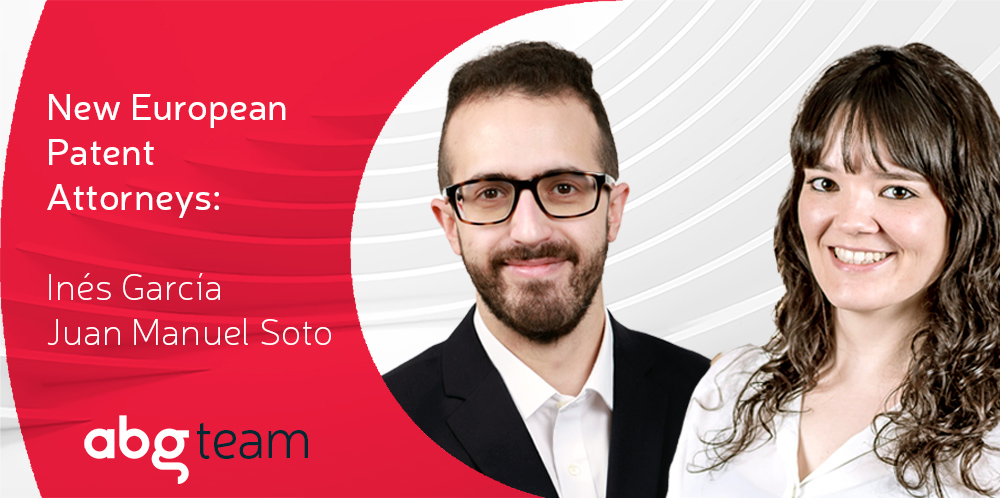 Two ABG IP engineers have been qualified as European Patent Attorneys: Inés García and Juan Manuel Soto