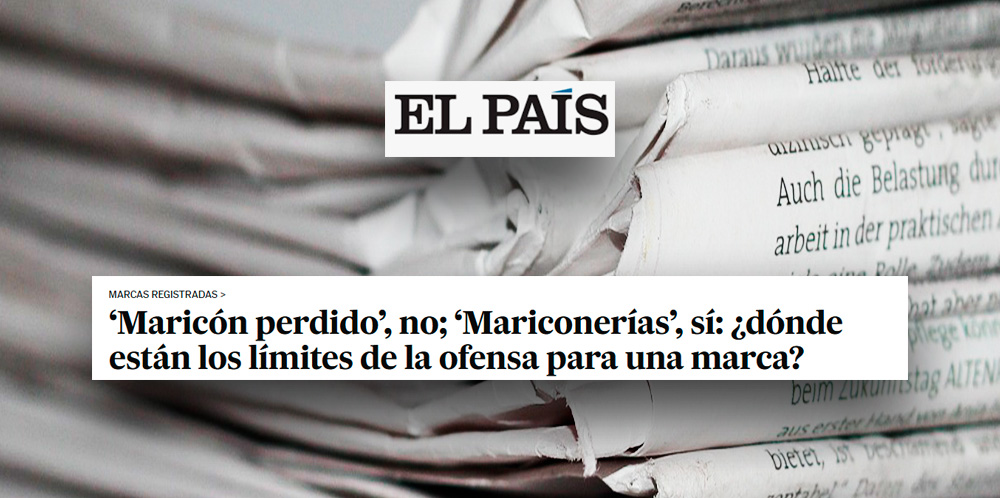 El País | Christine Weimann participa en un reportaje sobre la denegación de la marca “Maricón perdido”